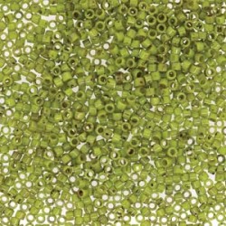 DELICA ROUND 11/0 (1,6mm), DB-2265 Opaque Chartreuse Picasso DELICA ROUND 11/0 (1,6mm), DB-2265 Opaque Chartreuse Picasso