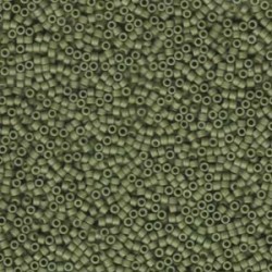 DELICA ROUND 11/0 (1,6mm), DB-391 Matte Opaque Olive DELICA ROUND 11/0 (1,6mm), DB-391 Matte Opaque Olive