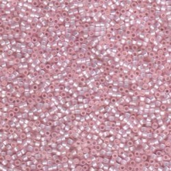 DELICA ROUND 11/0 (1,6mm), DB-624 Silver Lined Lt. Pink Alabaster Dyed DELICA ROUND 11/0 (1,6mm), DB-624 Silver Lined Lt. Pink Alabaster Dyed