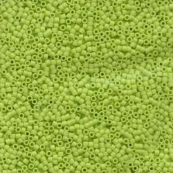 DELICA ROUND 11/0 (1,6mm), DB-763 Opaque Lime Green Matted DELICA ROUND 11/0 (1,6mm), DB-763 Opaque Lime Green Matted