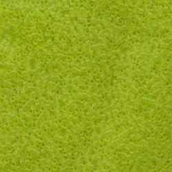 DELICA ROUND 11/0 (1,6mm), DB-766 Transparent Chartreuse Matted DELICA ROUND 11/0 (1,6mm), DB-766 Transparent Chartreuse Matted