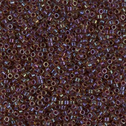 DELICA ROUND 11/0 (1,6mm), DB-61 Purple Lined Light Topaz Luster  DELICA ROUND 11/0 (1,6mm), DB-61 Purple Lined Light Topaz Luster