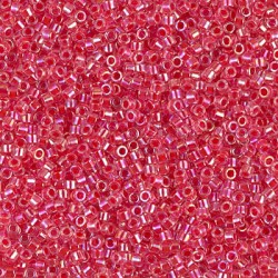 DELICA ROUND 11/0 (1,6mm), DB-75 Lined Dark Rose AB DELICA ROUND 11/0 (1,6mm), DB-75 Lined Dark Rose AB