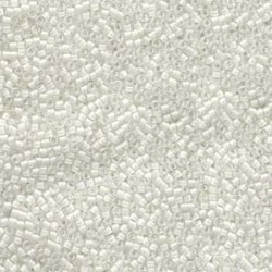 DELICA ROUND 11/0 (1,6mm), DB-66 White Lined Crystal AB DELICA ROUND 11/0 (1,6mm), DB-66 White Lined Crystal AB