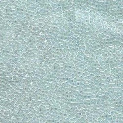 DELICA ROUND 11/0 (1,6mm), DB-83 Lined Lt. Aqua AB DELICA ROUND 11/0 (1,6mm), DB-83 Lined Lt. Aqua AB