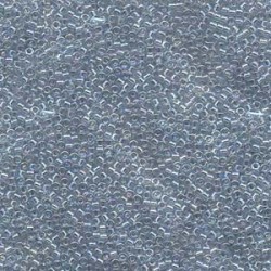 DELICA ROUND 11/0 (1,6mm), DB-110  Transparent Light Blue AB DELICA ROUND 11/0 (1,6mm), DB-110  Transparent Light Blue AB