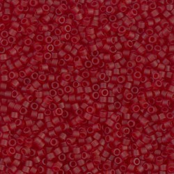 DELICA ROUND 11/0 (1,6mm), DB-1262 Matted Transparent Dark Cranberry DELICA ROUND 11/0 (1,6mm), DB-1262 Matted Transparent Dark Cranberry