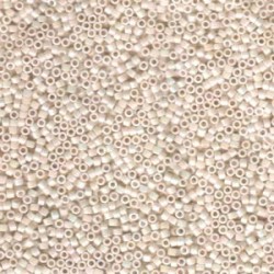 DELICA ROUND 11/0 (1,6mm), DB-1500 Opaque Bisque White AB DELICA ROUND 11/0 (1,6mm), DB-1500 Opaque Bisque White AB
