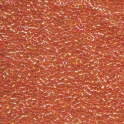 DELICA ROUND 11/0 (1,6mm), DB-151 Transparent Tangerine AB DELICA ROUND 11/0 (1,6mm), DB-151 Transparent Tangerine AB