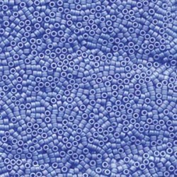 DELICA ROUND 11/0 (1,6mm), DB-1597 Matted Opaque Cyan Blue AB DELICA ROUND 11/0 (1,6mm), DB-1597 Matted Opaque Cyan Blue AB