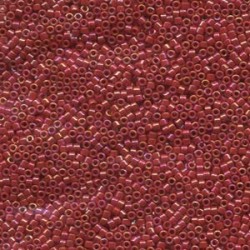 DELICA ROUND 11/0 (1,6mm), DB-162 Opaque Red AB DELICA ROUND 11/0 (1,6mm), DB-162 Opaque Red AB