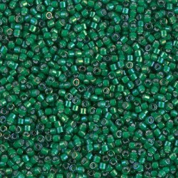 DELICA ROUND 11/0 (1,6mm), DB-1788 White Lined Emerald AB DELICA ROUND 11/0 (1,6mm), DB-1788 White Lined Emerald AB