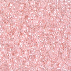 DELICA ROUND 11/0 (1,6mm), DB-234 Lined Crystal Pale Salmon Luster DELICA ROUND 11/0 (1,6mm), DB-234 Lined Crystal Pale Salmon Luster
