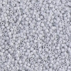 DELICA ROUND 11/0 (1,6mm), DB-357 Matted Opaque Pale Blue Grey DELICA ROUND 11/0 (1,6mm), DB-357 Matted Opaque Pale Blue Grey