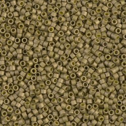 DELICA ROUND 11/0 (1,6mm), DB-371 Metallic Olive Gold Matted DELICA ROUND 11/0 (1,6mm), DB-371 Metallic Olive Gold Matted