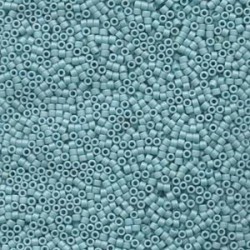 DELICA ROUND 11/0 (1,6mm), DB-375 Opaque Turquoise-Aqua Matted DELICA ROUND 11/0 (1,6mm), DB-375 Opaque Turquoise-Aqua Matted