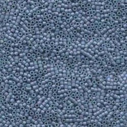 DELICA ROUND 11/0 (1,6mm), DB-376 Metallic Lt. Grey-Blue Matted DELICA ROUND 11/0 (1,6mm), DB-376 Metallic Lt. Grey-Blue Matted