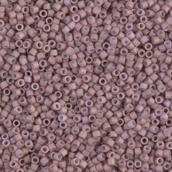 DELICA ROUND 11/0 (1,6mm), DB-379 Matted Opaque Dusty Mauve Luster DELICA ROUND 11/0 (1,6mm), DB-379 Matted Opaque Dusty Mauve Luster