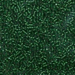 DELICA ROUND 11/0 (1,6mm), DB-605  Silver Lined Emerald DELICA ROUND 11/0 (1,6mm), DB-605  Silver Lined Emerald