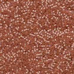 DELICA ROUND 11/0 (1,6mm), DB-622 Silver Lined Peach  Alabaster Dyed DELICA ROUND 11/0 (1,6mm), DB-622 Silver Lined Peach  Alabaster Dyed