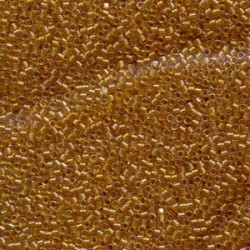 DELICA ROUND 11/0 (1,6mm), DB-65 Lined Topaz AB DELICA ROUND 11/0 (1,6mm), DB-65 Lined Topaz AB