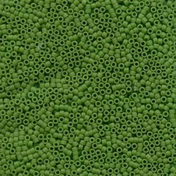 DELICA ROUND 11/0 (1,6mm), DB-754 Opaque Pea Green Matted DELICA ROUND 11/0 (1,6mm), DB-754 Opaque Pea Green Matted