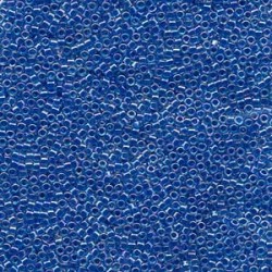 DELICA ROUND 11/0 (1,6mm), DB-77 Lined Blue AB DELICA ROUND 11/0 (1,6mm), DB-77 Lined Blue AB