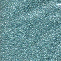 DELICA ROUND 11/0 (1,6mm), DB-79 Lined Aqua Blue AB DELICA ROUND 11/0 (1,6mm), DB-79 Lined Aqua Blue AB