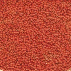 DELICA ROUND 11/0 (1,6mm), DB-795 Opaque Vermilion Matted DELICA ROUND 11/0 (1,6mm), DB-795 Opaque Vermilion Matted