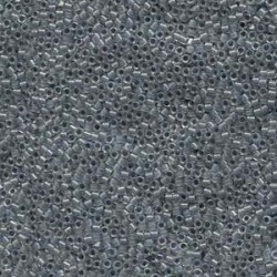 DELICA ROUND 11/0 (1,6mm), DB-81 Lined Dark Grey AB DELICA ROUND 11/0 (1,6mm), DB-81 Lined Dark Grey AB