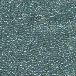 DELICA ROUND 11/0 (1,6mm), DB-84 Lined Lt. Seafoam Crystal AB DELICA ROUND 11/0 (1,6mm), DB-84 Lined Lt. Seafoam Crystal AB
