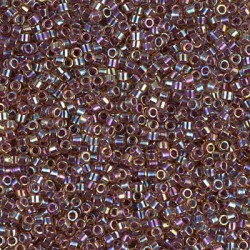 DELICA ROUND 11/0 (1,6mm), DB-91 Cranberry Lined Light Topaz AB DELICA ROUND 11/0 (1,6mm), DB-91 Cranberry Lined Light Topaz AB