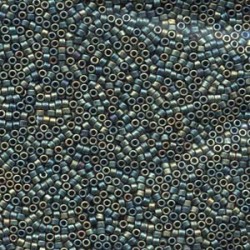 DELICA ROUND 11/0 (1,6mm), DB-324 Metallic Green Iris Matted  DELICA ROUND 11/0 (1,6mm), DB-324 Metallic Green Iris Matted