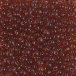 DROP BEADS 3,4mm Transparent Dk Topaz  134 DROP BEADS 3,4mm Transparent Dk Topaz  134