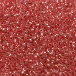 ROUND ROCAILLE 11/0 DYED ROSE PINK SILVER LINED 556 ROUND ROCAILLE 11/0 DYED ROSE PINK SILVER LINED 556