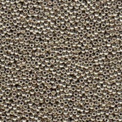 ROUND ROCAILLE 11/0 Duracoat Galvanized Light Smoky Pewter 4221 ROUND ROCAILLE 11/0 Duracoat Galvanized Light Smoky Pewter 4221