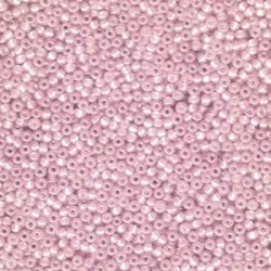 ROUND ROCAILLE 11/0 LIGHT PINK SILVER LINED ALABASTER 643 ROUND ROCAILLE 11/0 LIGHT PINK SILVER LINED ALABASTER 643