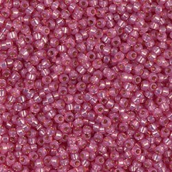 ROUND ROCAILLE 11/0 DARK ROSE SILVER LINED ALABASTER 645 ROUND ROCAILLE 11/0 DARK ROSE SILVER LINED ALABASTER 645