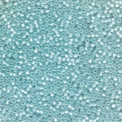 ROUND ROCAILLE 11/0 AQUA SILVER LINED ALABASTER 647 ROUND ROCAILLE 11/0 AQUA SILVER LINED ALABASTER 647