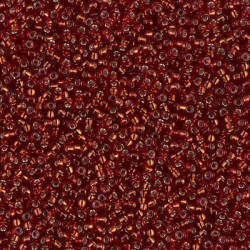 ROUND ROCAILLE 11/0 Silverline Dark Ruby 11D ROUND ROCAILLE 11/0 Silverline Dark Ruby 11D