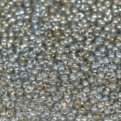 ROUND ROCAILLE 11/0  Transparent Silver Grey Gold Luster 1881 ROUND ROCAILLE 11/0  Transparent Silver Grey Gold Luster 1881