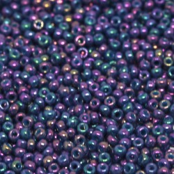 ROUND ROCAILLE 11/0 Opaque Purple Grey Rainbow Luster 1898 ROUND ROCAILLE 11/0 Opaque Purple Grey Rainbow Luster 1898
