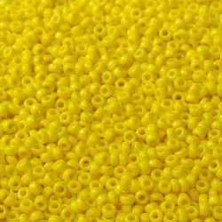ROUND ROCAILLE 15/0 Opaque Yellow 404 ROUND ROCAILLE 15/0 Opaque Yellow 404