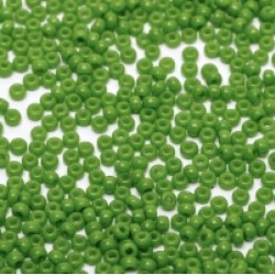 ROUND ROCAILLE 15/0 Opaque Green 411 ROUND ROCAILLE 15/0 Opaque Green 411