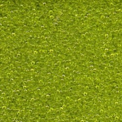 ROUND ROCAILLE 11/0 TRANSPARENT CHARTREUSE 143 ROUND ROCAILLE 11/0 TRANSPARENT CHARTREUSE 143