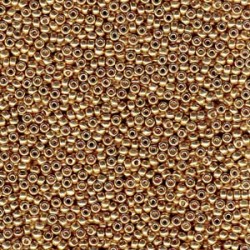 ROUND ROCAILLE 11/0 Duracoat Galvanized Champagne 4204 ROUND ROCAILLE 11/0 Duracoat Galvanized Champagne 4204