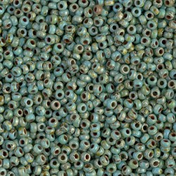 ROUND ROCAILLE 15/0 Picasso Opaque Seafoam 4514 ROUND ROCAILLE 15/0 Picasso Opaque Seafoam 4514