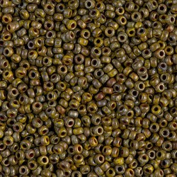 ROUND ROCAILLE 6/0 PICASSO OPAQUE  YELLOW 4519 8,5g ROUND ROCAILLE 6/0 PICASSO OPAQUE  YELLOW 4519 8,5g