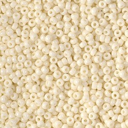 ROUND ROCAILLE 15/0 Opaque Ivory 491 ROUND ROCAILLE 15/0 Opaque Ivory 491