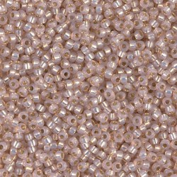 ROUND ROCAILLE 11/0 BLUSH SILVER LINED ALABASTER 579 ROUND ROCAILLE 11/0 BLUSH SILVER LINED ALABASTER 579